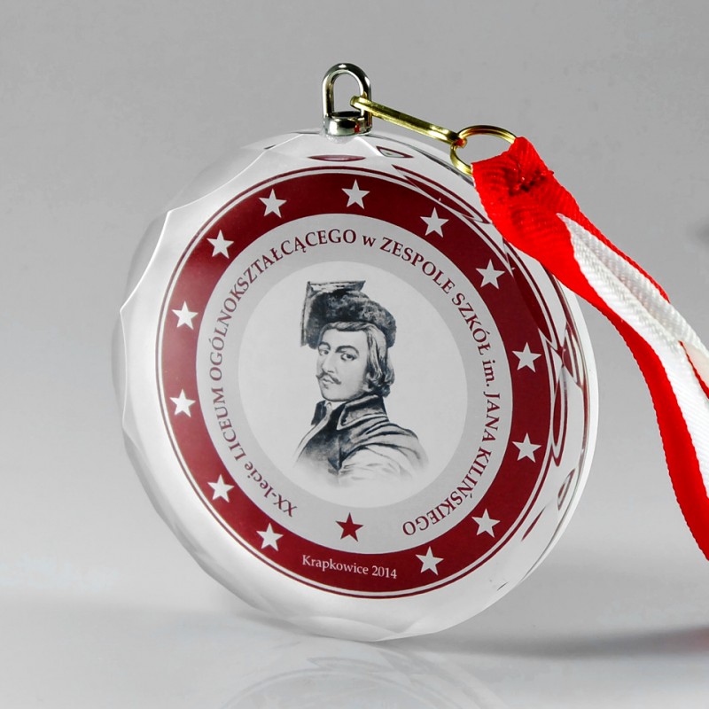 Glass medal