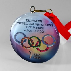 Medal szklany