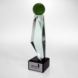 Statuetka szklana sportowa golfowa