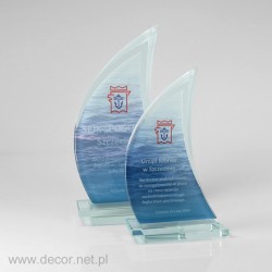 Glass awards - Fusing - glass statuette