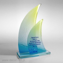 Glass awards - Fusing - glass statuette