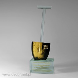 Glass statuette Shovel - Fusing - Glass awards