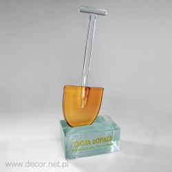 Glass statuette Shovel - Fusing - Glass awards