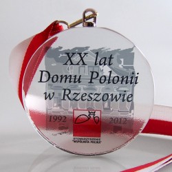 Medal szklany