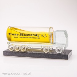 Glass miniature TIR with goods M-SAM-2