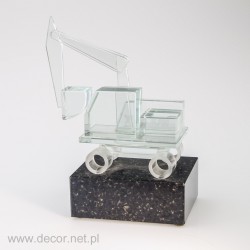 Glass miniature excavator