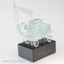 Glass miniature excavator