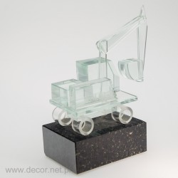 Glass miniature excavator