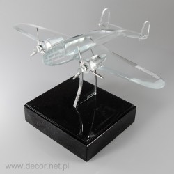 Glas Miniatur Flugzeug PZL 37 ŁOŚ