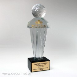 Glass trophies golf