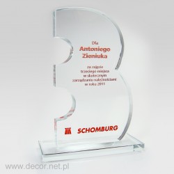 Statuetka Szklana Plakieta