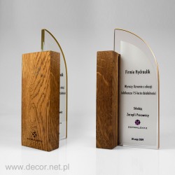 Glasstatuette mit Holz DRE-15