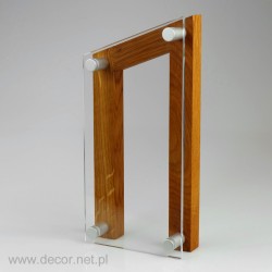 Glass statuette with wood...