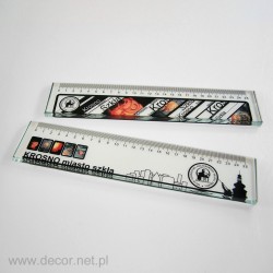 Glass ruler with print LS-01