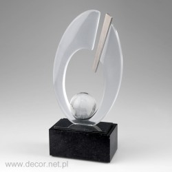 Glass award - engraved ball...