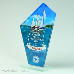 Sports awards, glass plaque...