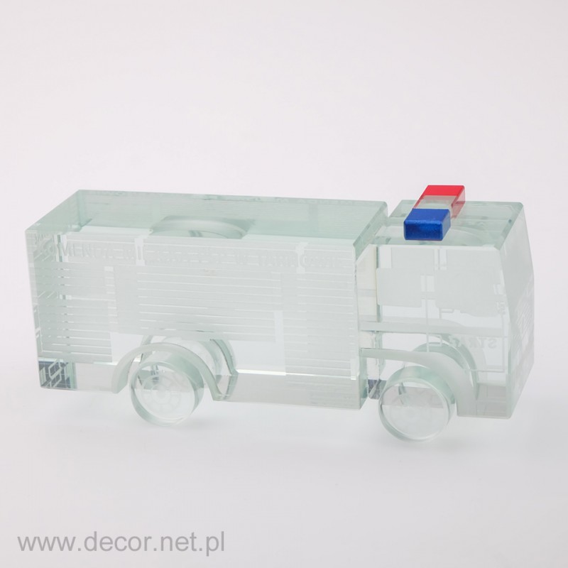 Glass miniature Fire truck